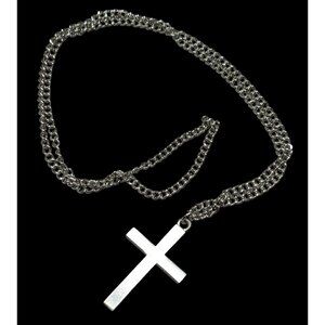 Modern Religious Cross Pendant Stainless Steel Necklace